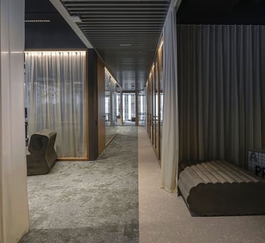 Akustinės užuolaidos biure