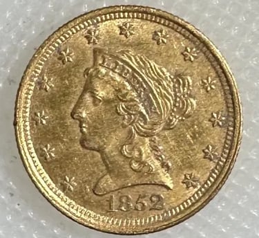 1852 Gold 2 1/2 dollar