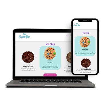 zees cookie box mobile mockup