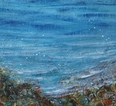 Beach Combing, 30 x 30 cm, acrylic on wooden  panel, £75