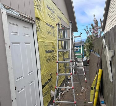 house siding under construction