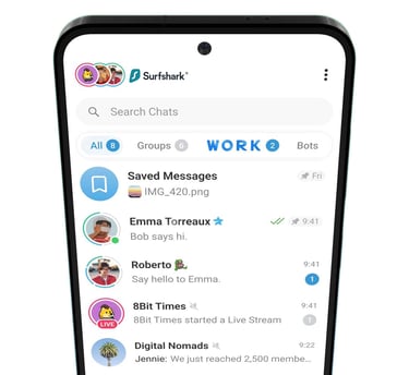 surfshark vpn account telegram
