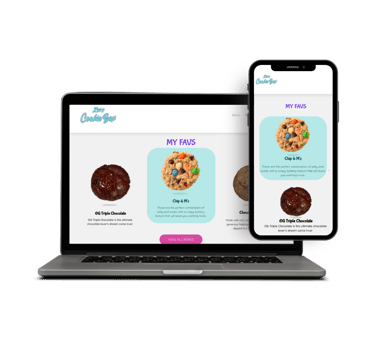 zees cookie box mobile mockup
