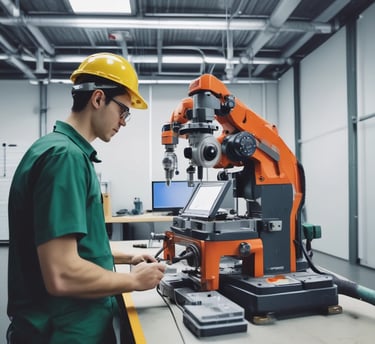 A construction site with workers collaborating on a building project.