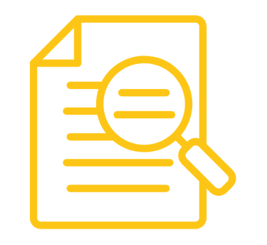 uma lupa sobre um documento