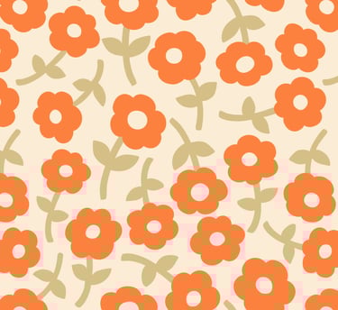Filler pattern orange small flowers field