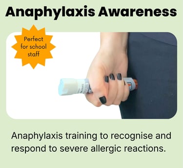 A person using an adrenaline auto-injector in the top outer part of their thigh.