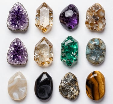 Close-up of a handcrafted natural stone sculpture with intricate details and textures.