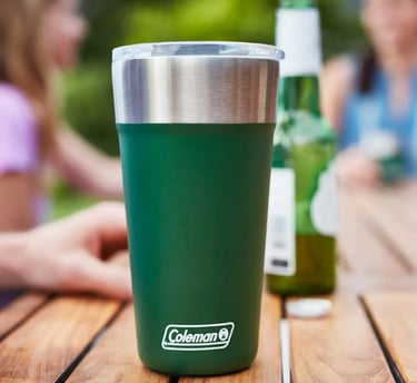 Copo Térmico Coleman Tumbler Com Tampa 600ml Até 15h Gelado Cor Verde