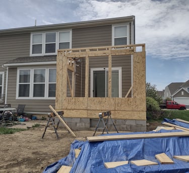 Home room addition with expanded living space in Columbus, Ohio
