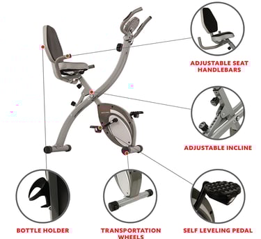 recumbent bike features