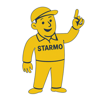 Starmo Auto Electrics mascot illustration