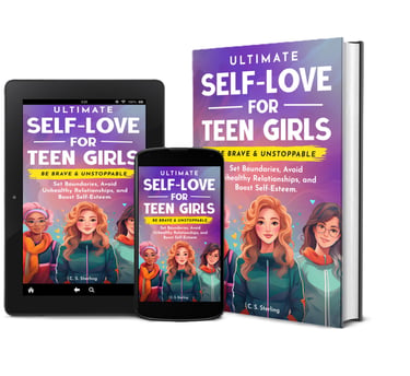 a tablet with a book and a tablet with the text ultimate self - love self