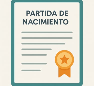 Partida nacimiento en español, traducción jurada al alemán