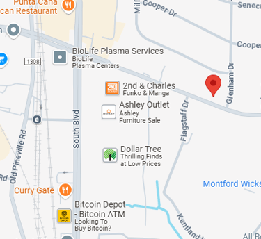 Map of area showing how close transit and shopping is