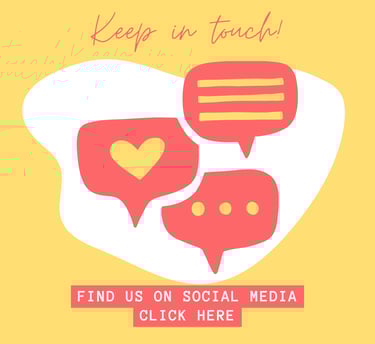 Cayla Henri Wax Melts: a heart shaped speech bubble with social media icons 