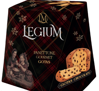 Panettone de gotas de chocolate