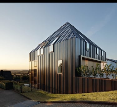 Maison contemporaine avec bardage zinc – design moderne