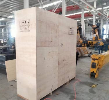 wooden box package of loader crane