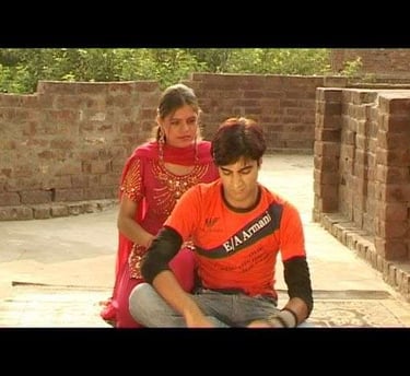 Naghman Saleem During Shoot of Punjabi Drama (Latri 2008) as an actor,editor & Director
