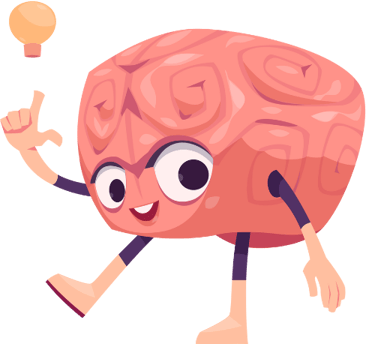 a cartoon brain with clarity