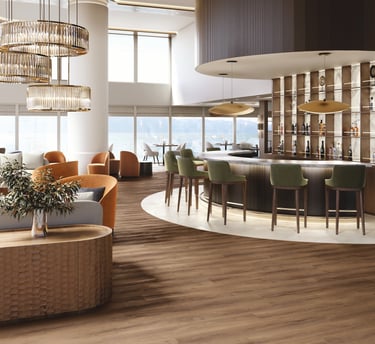 Vinilinės grindys laivams su IMO