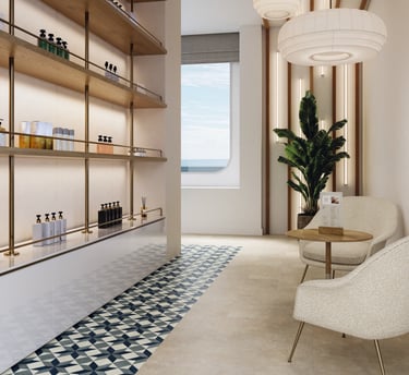 Laivo paslaugų zonos grindys