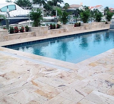 TRAVERTINE PATIO PRESSURE WASHING SERVICES