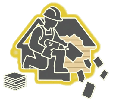 man working on a roof replacement