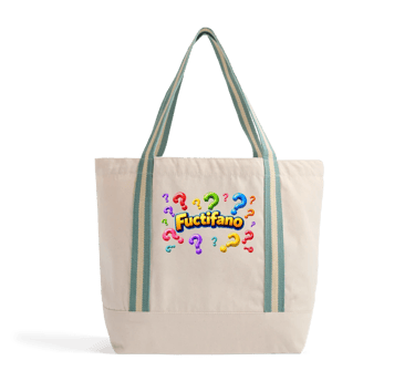 Fuctifano Organic Beach Bag with Question Marks