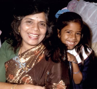 Rupa Mehta with her mother, Nalini.