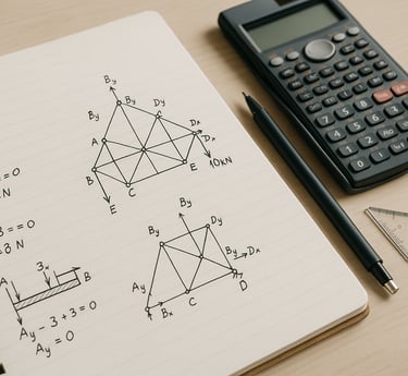 a notebook with a calculator and a calculator