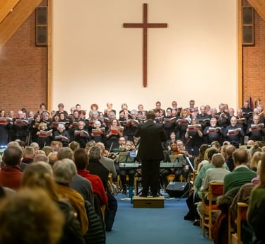 Combined choirs singing Haydn's Creation 2025
