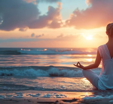 mujer meditando