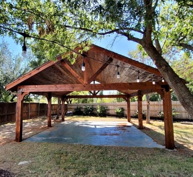 Massive Brown Cedar Patio
