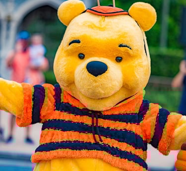 Winnie the Pooh pictured at Disney's Magic Kingdom® Park.