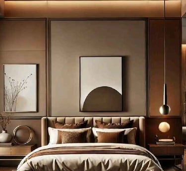  Modern bedroom with brown tones and minimalist design – modern interior ideas.