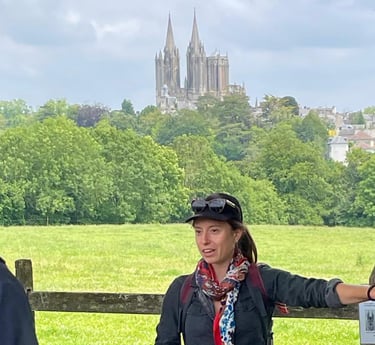 bocage autour de la ville de Coutances avec une guide au printemps