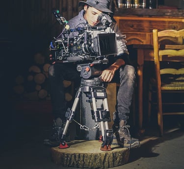 videaste geoffrey rodriguez sur un plateau de tournage