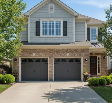 Photo of a residential home with 2 steel door garage doors in Corpus Christi, TX