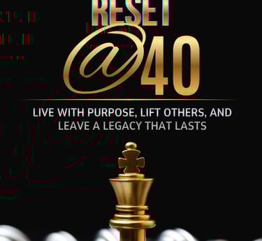 Second image of cover of book "Reset at 40" by Tamor