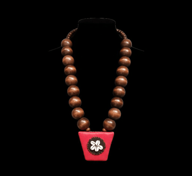 Huge Beaded Necklace with handmade pendant