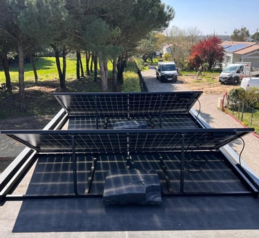 Panneaux solaires Biboo en toiture pour production d’énergie renouvelable