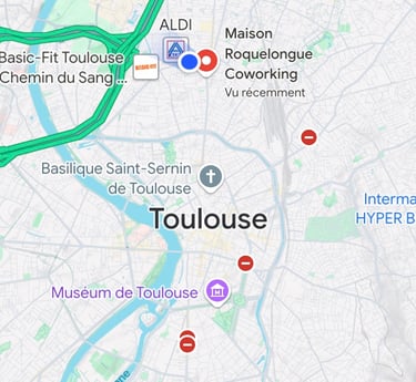 photo d'une carte expliquant ma localisation