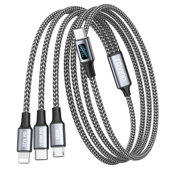 cable 3 en 1 pour vos voyages nomades
