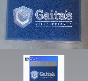 Felpudo personalizado con logo mayorista gaita