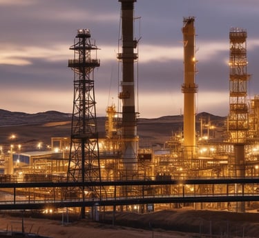 Engineers collaborating over technical blueprints in a modern office setting.