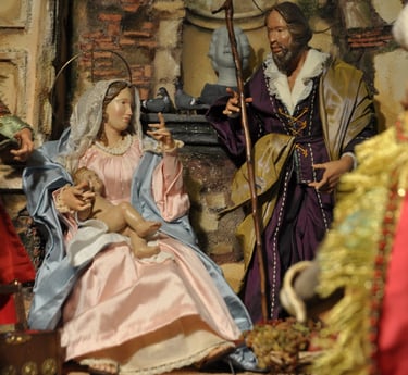 Neapolitan nativity scene depicting the Nativity