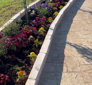Flower Bed with Sidewalk