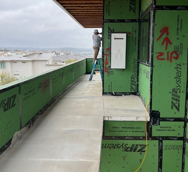 Upper deck with poured concrete and waterproofed.